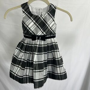 Toddler plaid formal chiffon dress with tulle